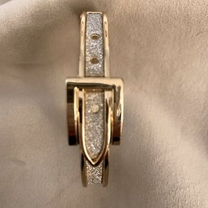 Costume Jewelry Shimmer Crusted Buckle Bracelet